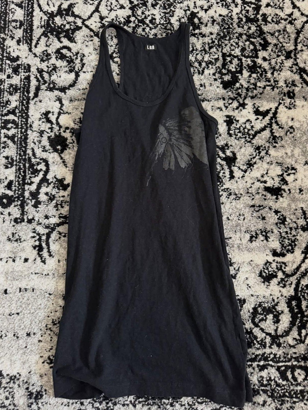 THE DAWN Breathable Printed Slim Fit U Neck Black Mens Daily Graphic Tank Tops