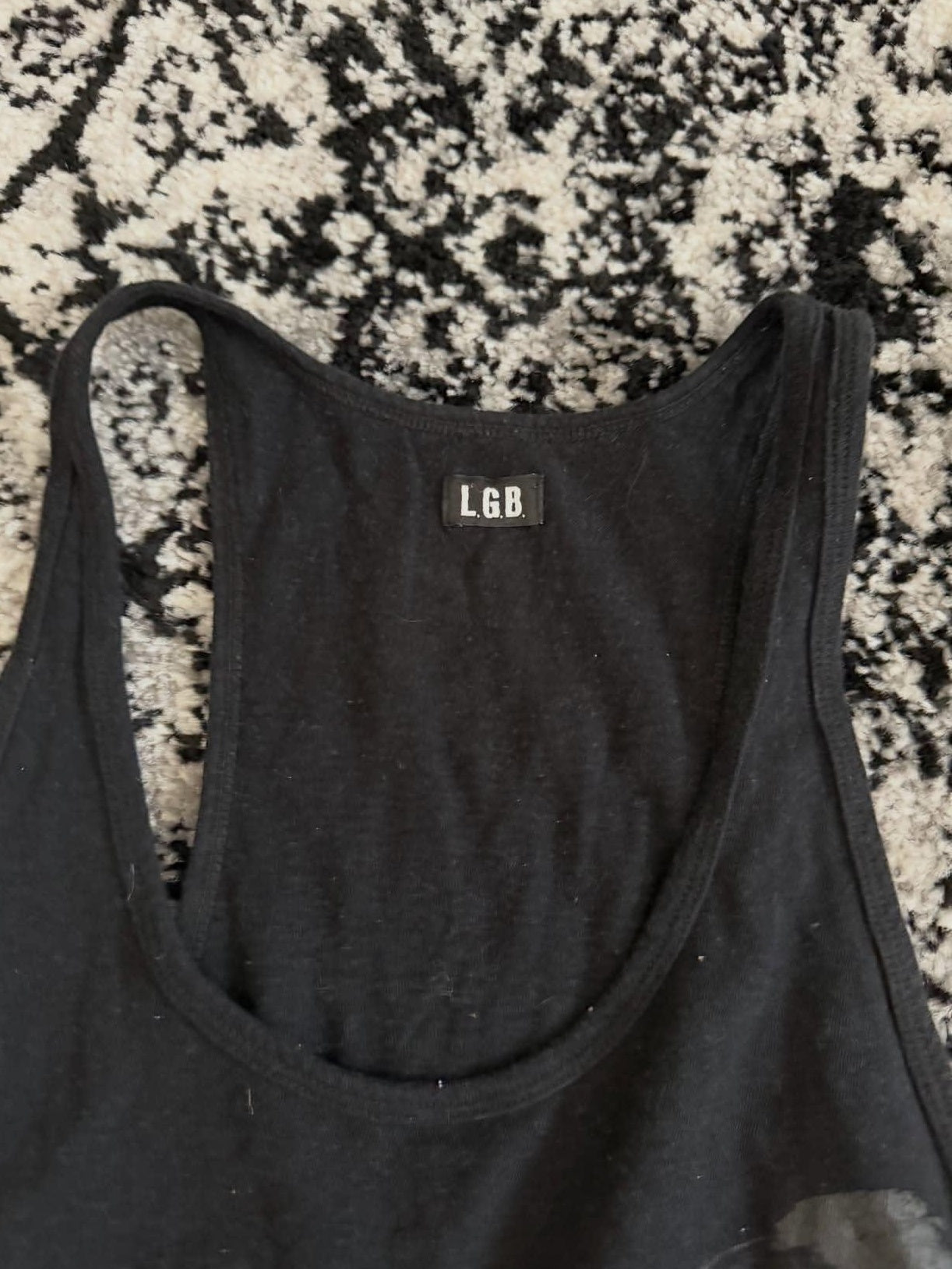THE DAWN Breathable Printed Slim Fit U Neck Black Mens Daily Graphic Tank Tops