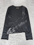 THE_DAWN_Breathable_Punk_Guitar_Print_Loose_Crop_Unisex_Black_Gray_Long_Sleeve_T-Shirts_MISSTT