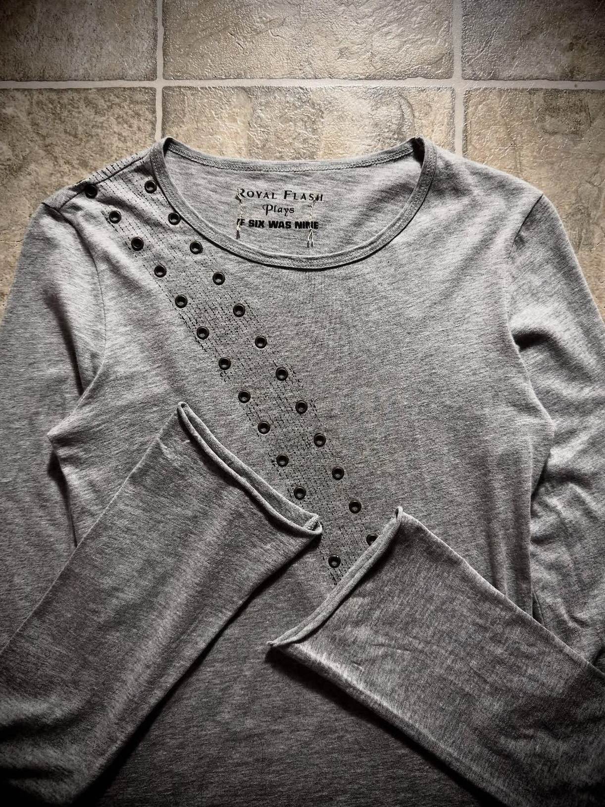 THE DAWN Breathable Punk Guitar Print Loose Crop Unisex Black Gray Long Sleeve T-Shirts