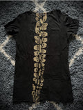 THE_DAWN_Breathable_Slim_Fit_Minimal_Snake_Spine_Print_Unisex_Black_Short_Sleeve_T-Shirts_MISSTT