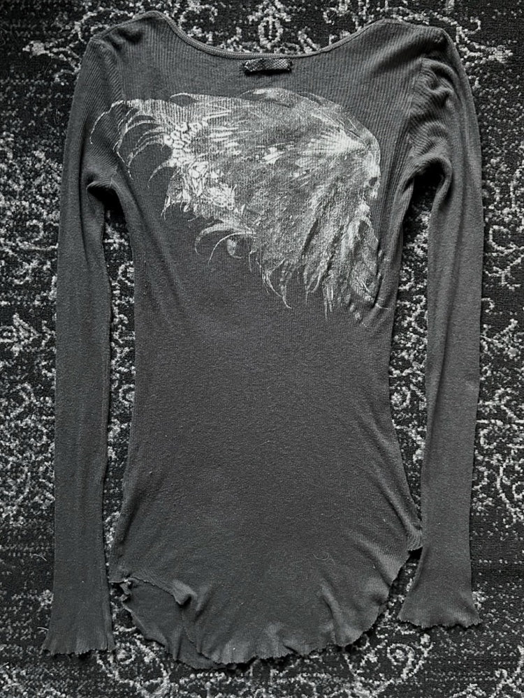 THE_DAWN_Breathable_Slim_Fit_Rock_Skull_Round_Neck_Unisex_Black_Long_Sleeve_T-Shirts_MISSTT