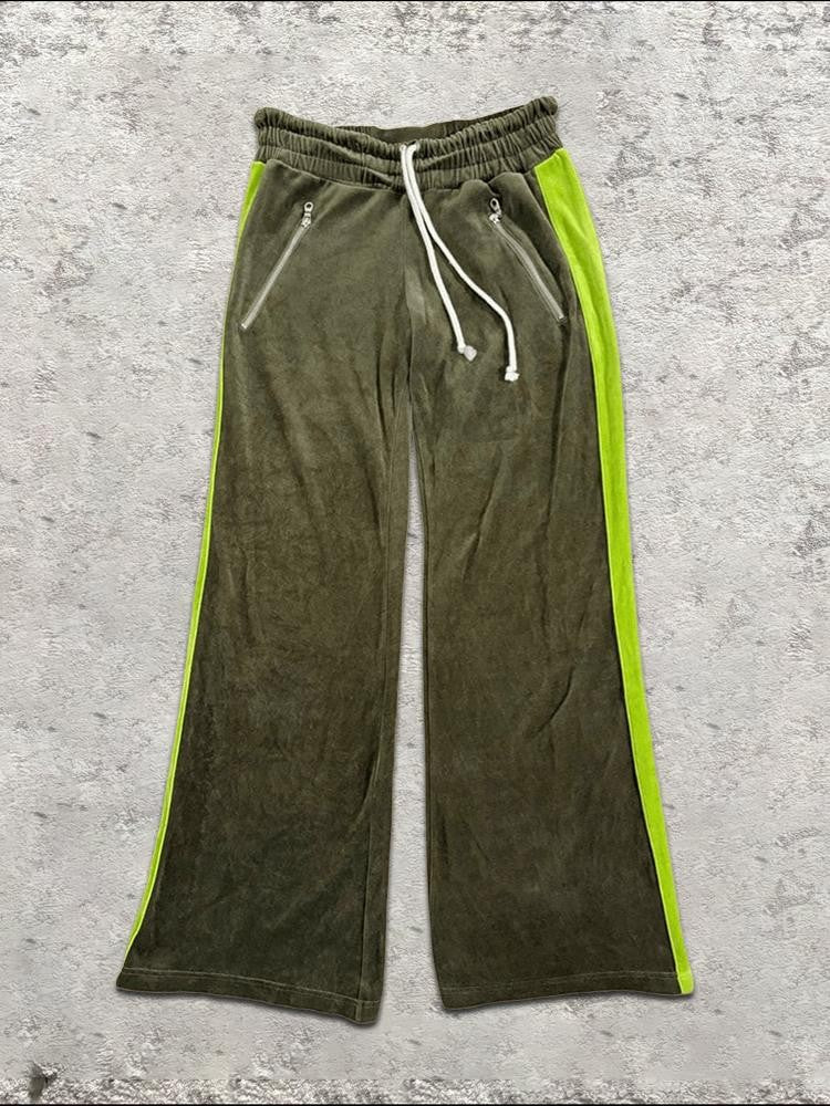 THE DAWN Color Block Spliced Flared Women's Sweatpants