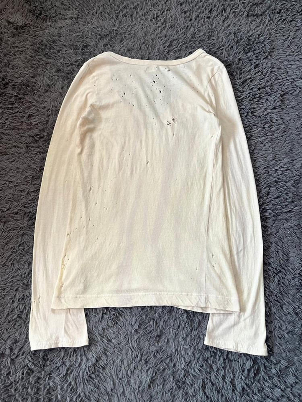 THE DAWN Distressed Destroyed Vintage Letter Print Women's Long Sleeve T-shirts