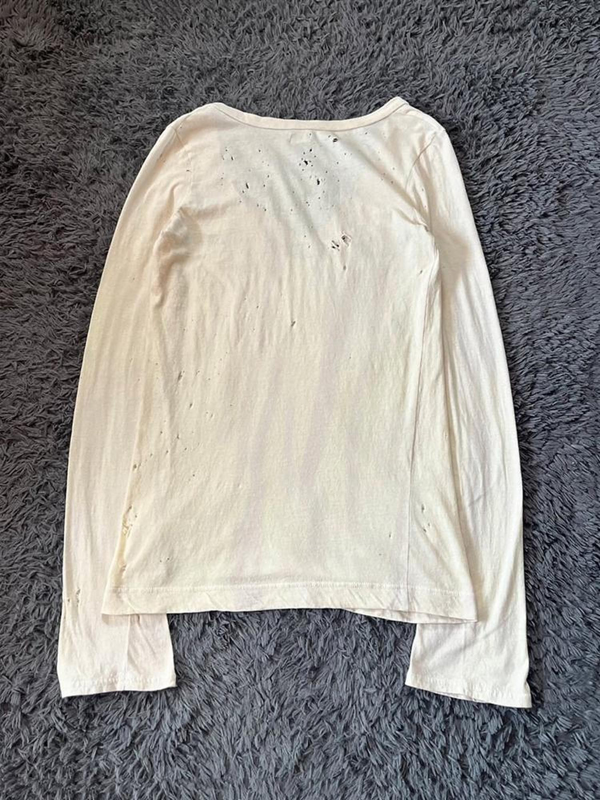 THE DAWN Distressed Destroyed Vintage Letter Print Women's Long Sleeve T-shirts