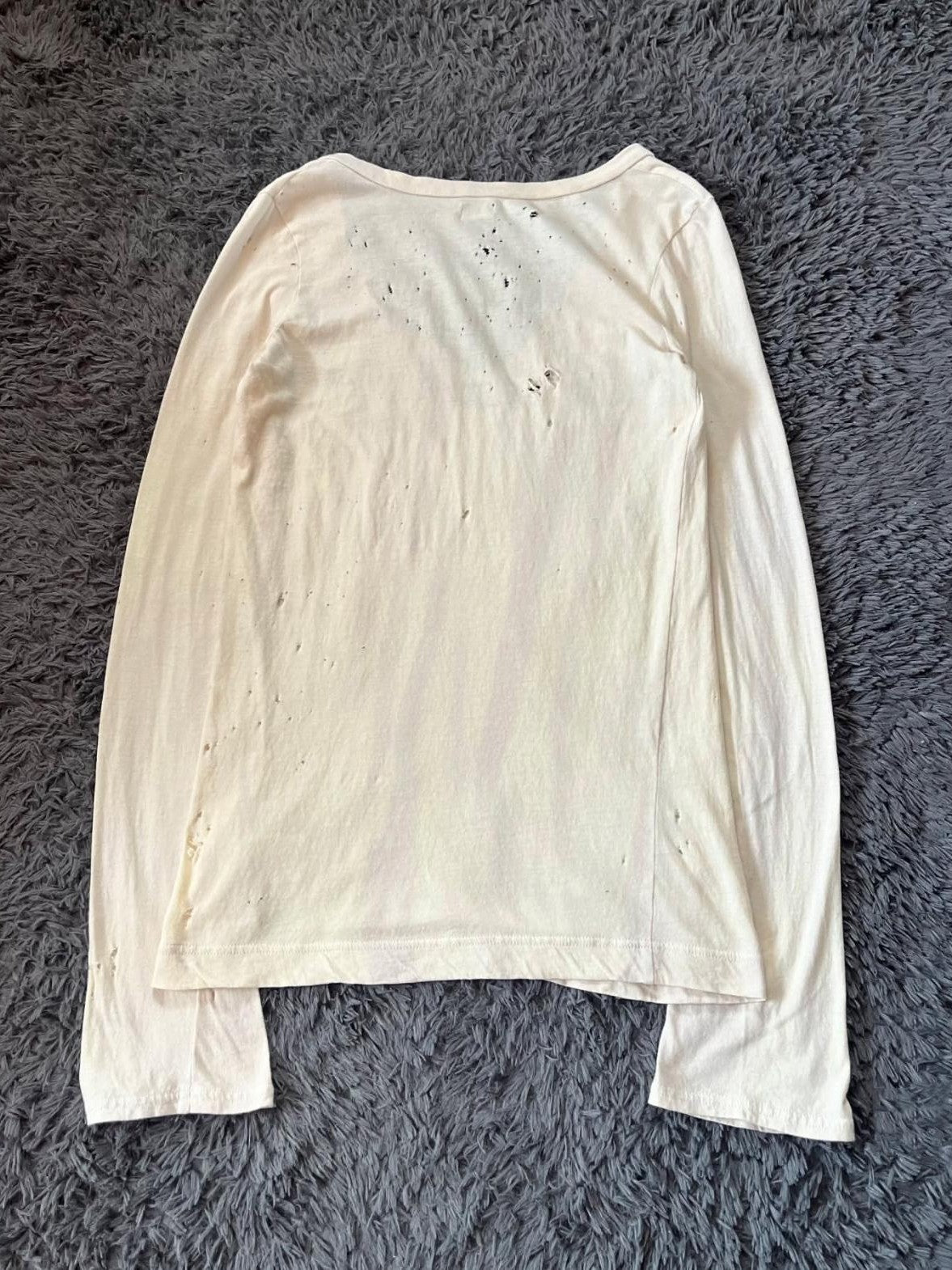 THE DAWN Distressed Destroyed Vintage Letter Print Women's Long Sleeve T-shirts