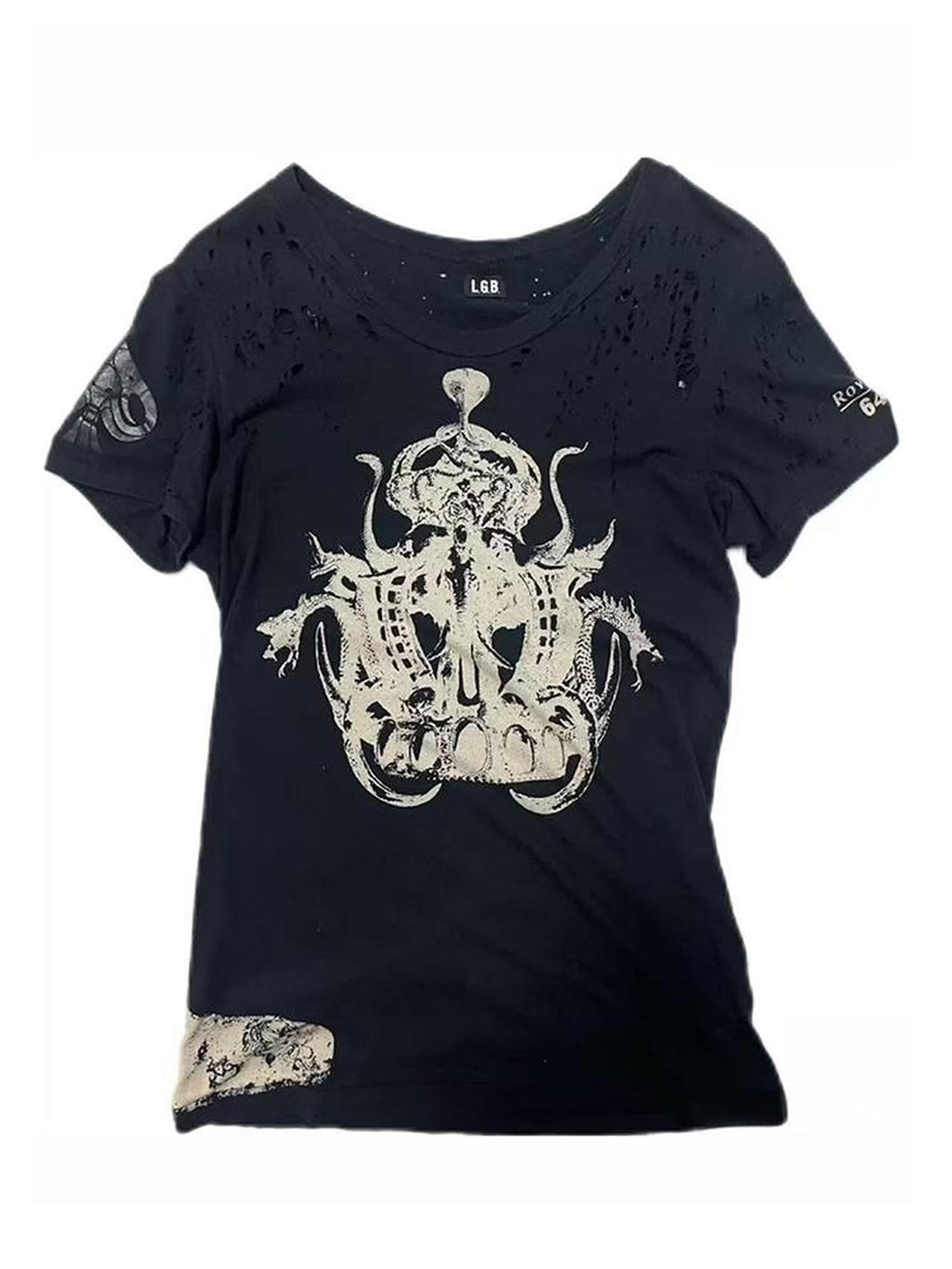 THE DAWN Distressed Rock Vintage Graphic Women's Short Sleeve T-shirts