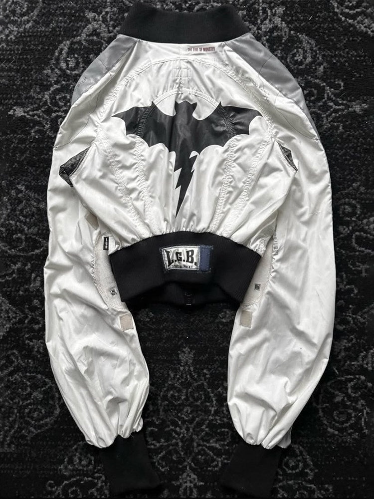 THE_DAWN_Patchwork_Cropped_Batwing_Baseball_Collar_Zipper_Unisex_White_Casual_Jackets_MISSTT