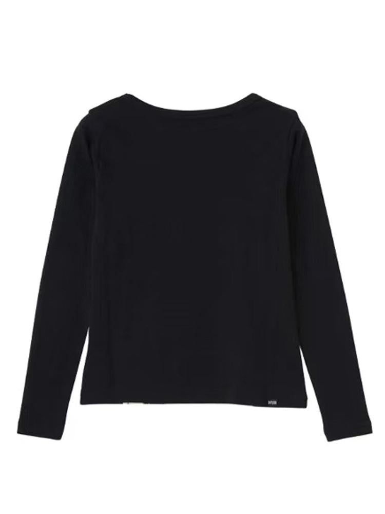 THE DAWN Printed Loose Fit Women's Long Sleeve T-shirts
