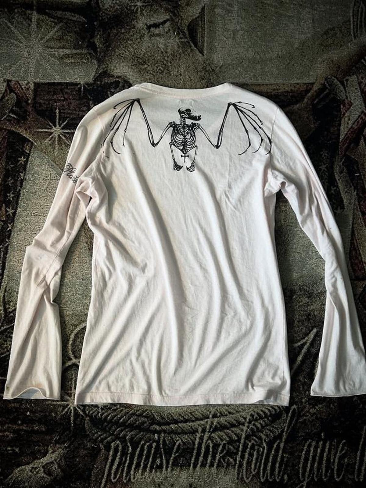 THE DAWN Visual Rare Print Beast Skull Vintage Women's Long Sleeve T-shirts