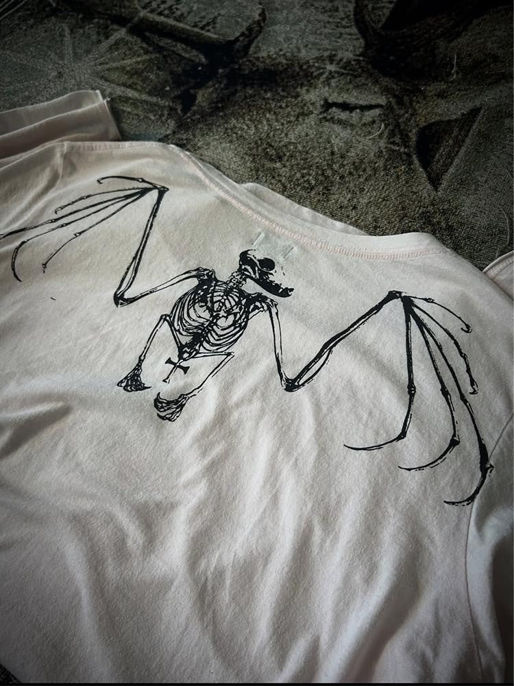 THE DAWN Visual Rare Print Beast Skull Vintage Women's Long Sleeve T-shirts