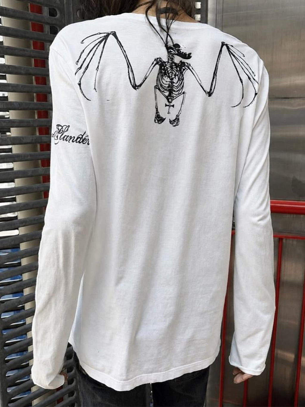 THE DAWN Visual Rare Print Beast Skull Vintage Women's Long Sleeve T-shirts