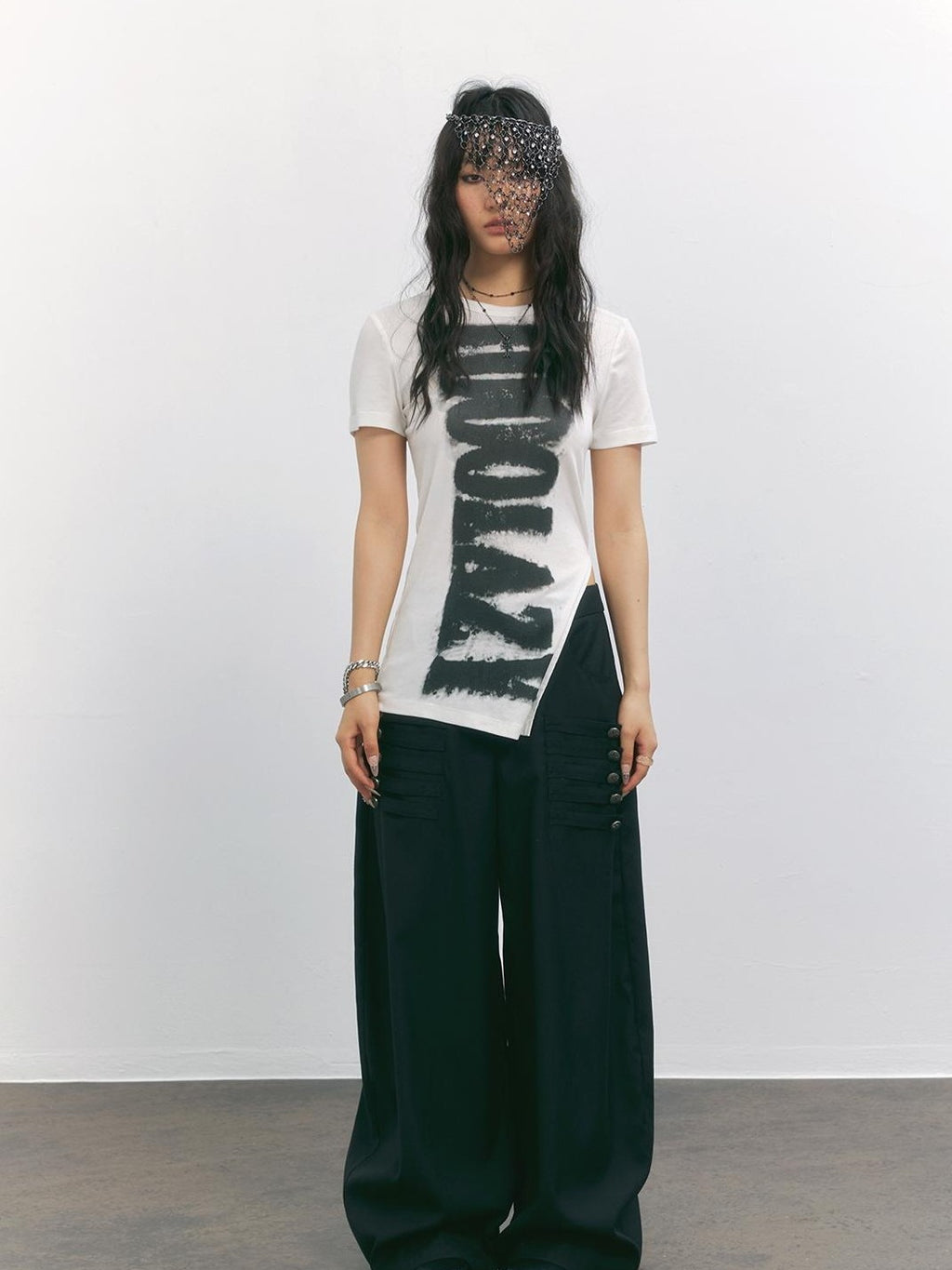 TOOOLAZY American Letter Print Slim Fit Women's Lyocell Short Sleeve T-shirts
