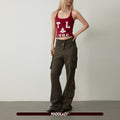 TOOOLAZY_Army_Green_Vintage_Cargo_High_Waist_Women's_Lyocell_Cotton_Bootcut_Pants_1040254858259_MISSTT
