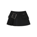 TOOOLAZY_Black_Gray_Pleated_Waist_Bag_Two_Piece_Slim_Petite_Women's_Polyester_Mini_Skirts_990551728998_MISSTT