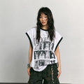 TOOOLAZY_Black_White_Cat_Dog_Letter_Print_Retro_Round_Neck_Women's_Cotton_Tank_Tops_1056726226911_MISSTT
