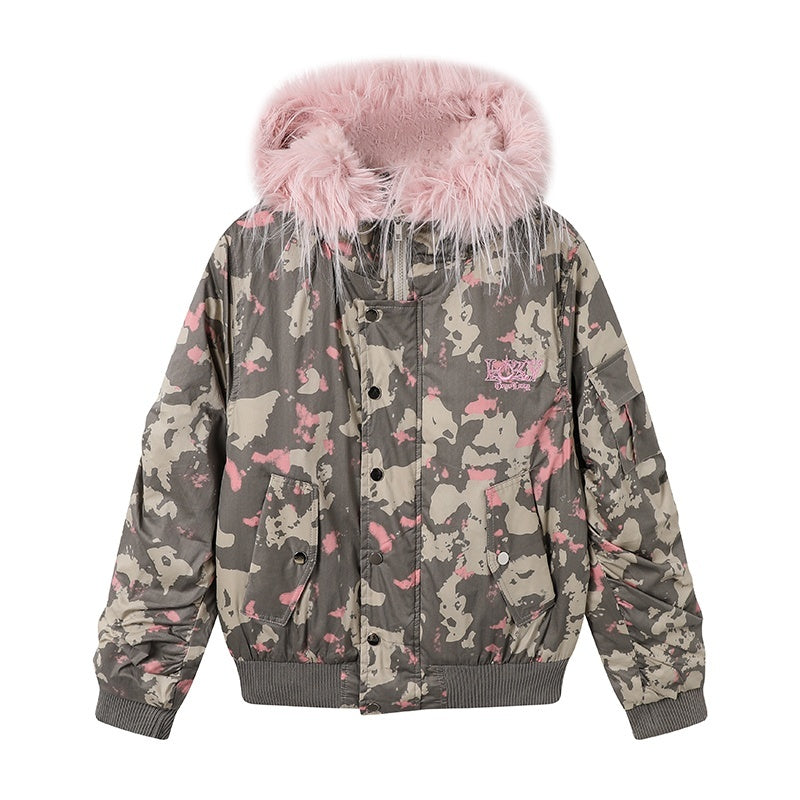TOOOLAZY_Camouflage_Hooded_Large_Fur_Collar_Cropped_Women's_Cotton_Puffer_Jackets_989056226896_MISSTT