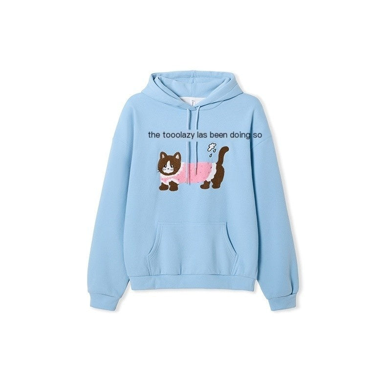 TOOOLAZY_Cute_Embroidered_Cat_Hooded_Women's_Soft_Other_Fabric_Hoodies_853599538323_MISSTT
