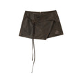 TOOOLAZY_Distressed_Coffee_Brown_Asymmetric_Tie_Waist_Women's_Polyester_Leather_Skirts_969057082257_MISSTT