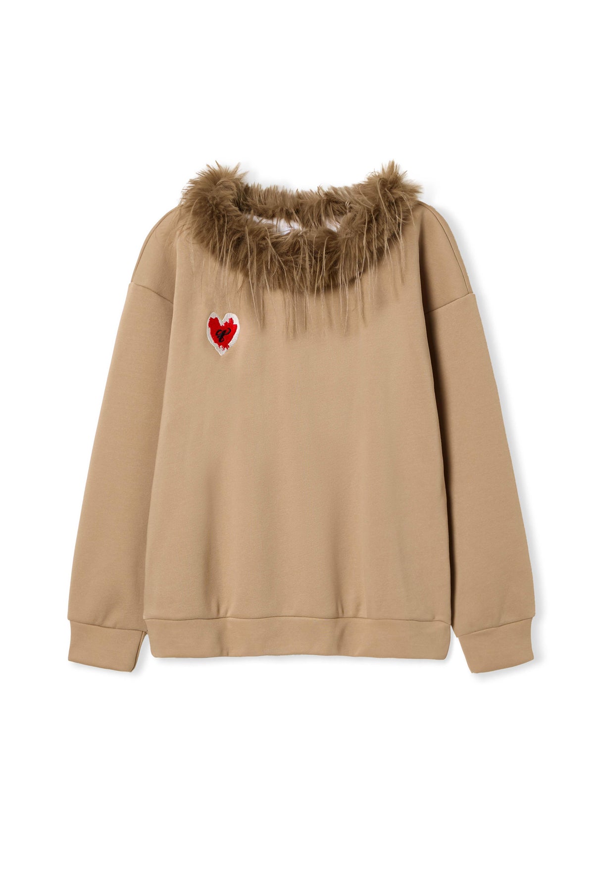 TOOOLAZY_Faux_Fur_Collar_Asymmetric_One_Shoulder_Women's_American_Pullover_Sweatshirts_853332579251_MISSTT