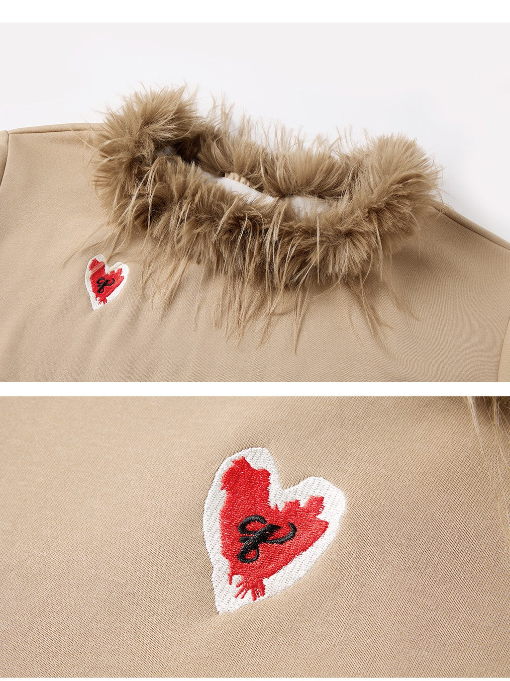 TOOOLAZY Faux Fur Collar Asymmetric One Shoulder Women's American Pullover Sweatshirts