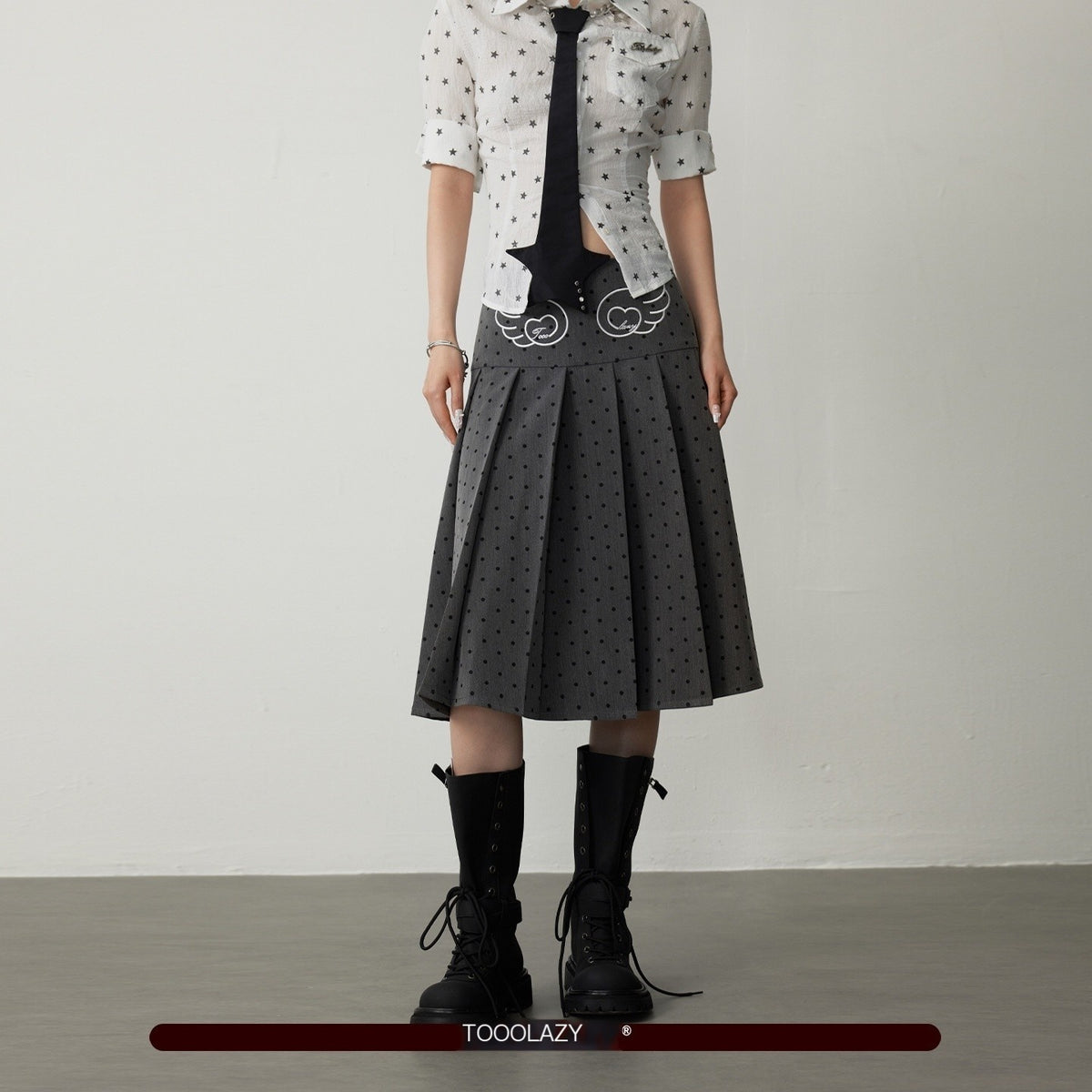 TOOOLAZY_Gray_Wing_High_Waist_Mid_Length_School_Style_Women's_Polyester_Pleated_Skirts_1042357312897_MISSTT