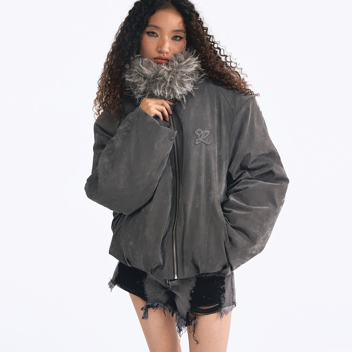 TOOOLAZY_Large_Fur_Collar_Retro_Distressed_Hooded_Women's_Puffer_Jackets_850824132107_MISSTT
