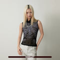 TOOOLAZY_Skull_Print_Mock_Neck_Slim_Fit_Women's_Sheer_Polyester_Mesh_Tank_Tops_1039747447798_MISSTT