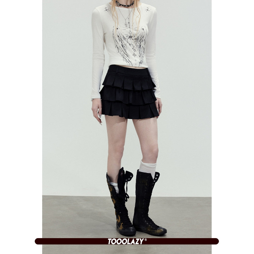 TOOOLAZY_Solid_Pleated_Cake_Mid_Waist_Slim_Fit_Women's_Polyester_Tiered_Skirts_1020827090323_MISSTT