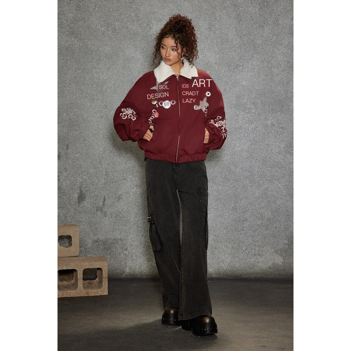 TOOOLAZY_White_Fur_Collar_Red_Blue_Print_Streetwear_Women's_Other_Material_Casual_Jackets_985285991426_MISSTT