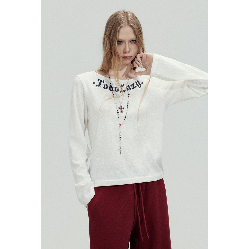 TOOOLAZY_White_Letter_Print_Crew_Neck_Women's_Cotton_Long_Sleeve_T-shirts_1020544298647_MISSTT