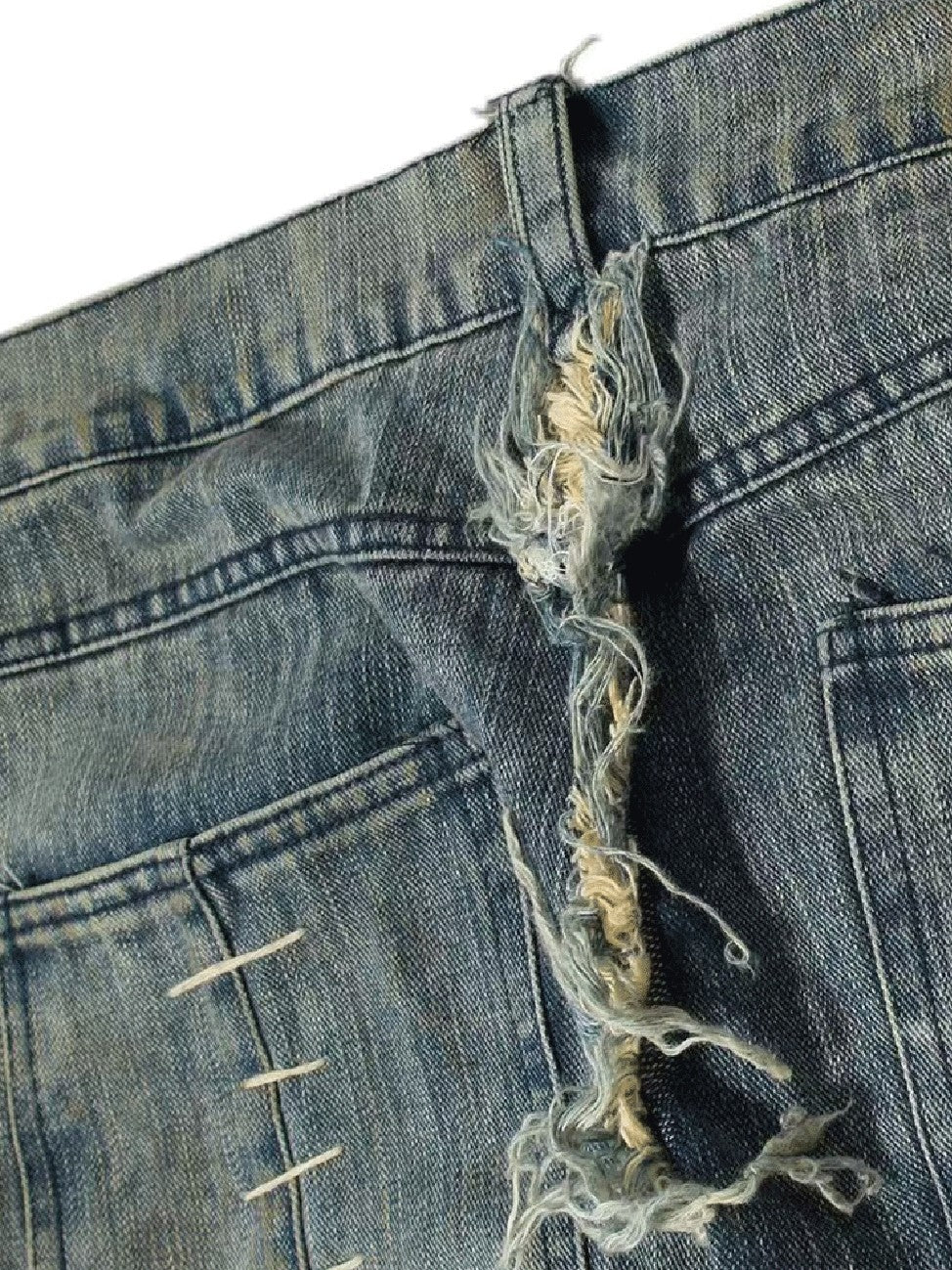 The space between Us Bandage Inspired Rivet Lace Up Micro Flare Women's Denim Bootcut Jeans