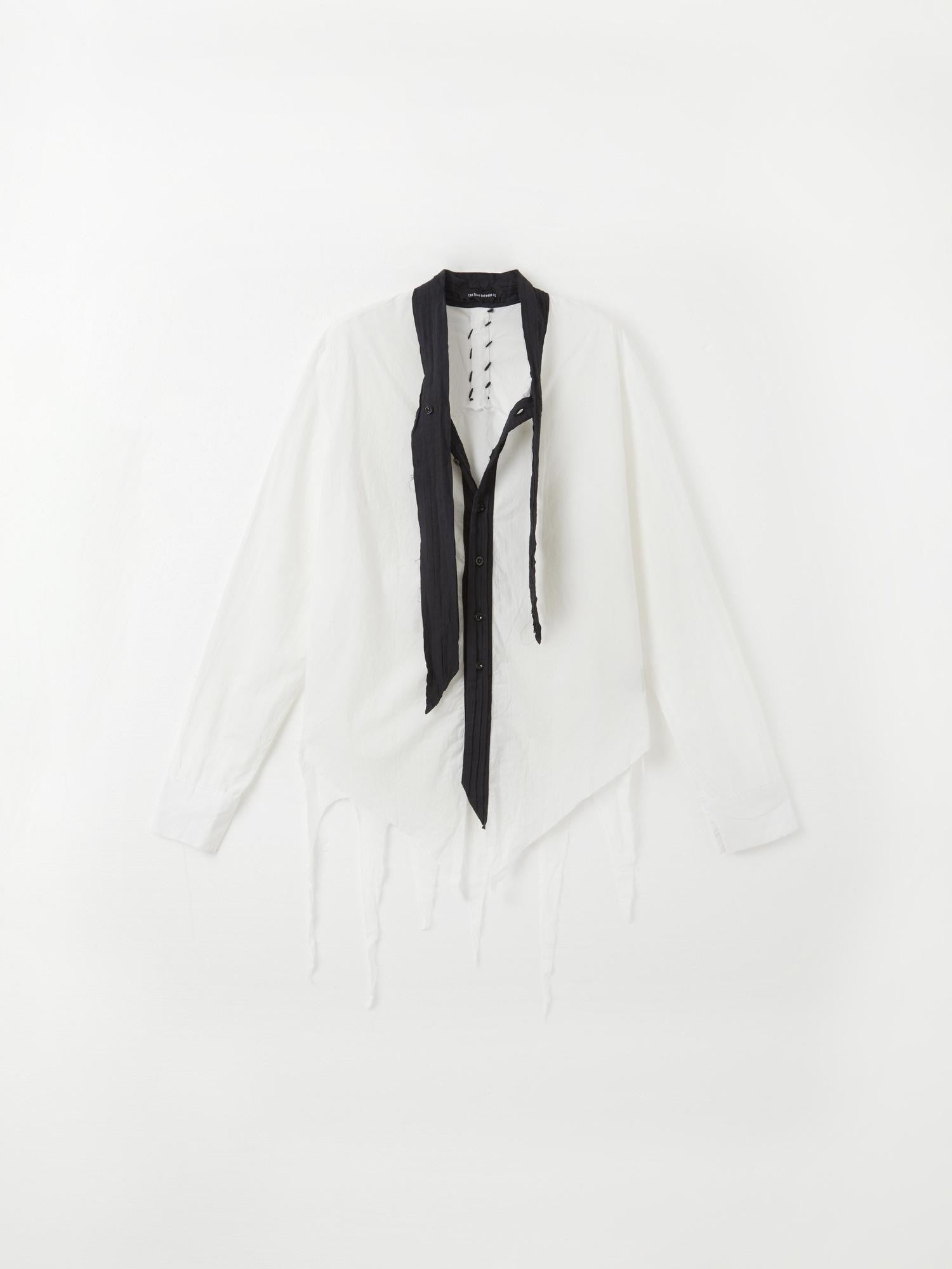 The space between Us Broken Visual Subculture Rock Distressed Tassel Ribbon Women's Bow Blouses