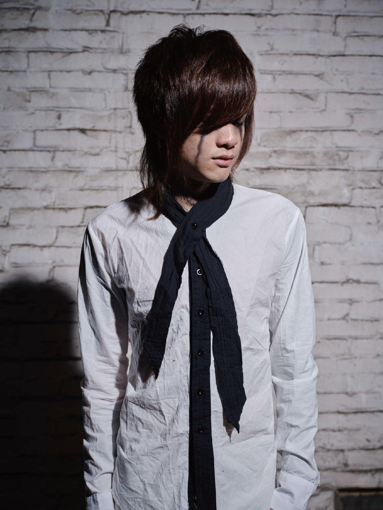 The space between Us Broken Visual Subculture Rock Distressed Tassel Ribbon Women's Bow Blouses