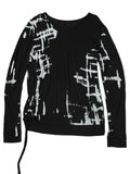 The_space_between_Us_Cross_Print_Drawstring_V-neck_Slim_Women's_Tencel_Cotton_Long_Sleeve_T-shirts_975661517461_MISSTT
