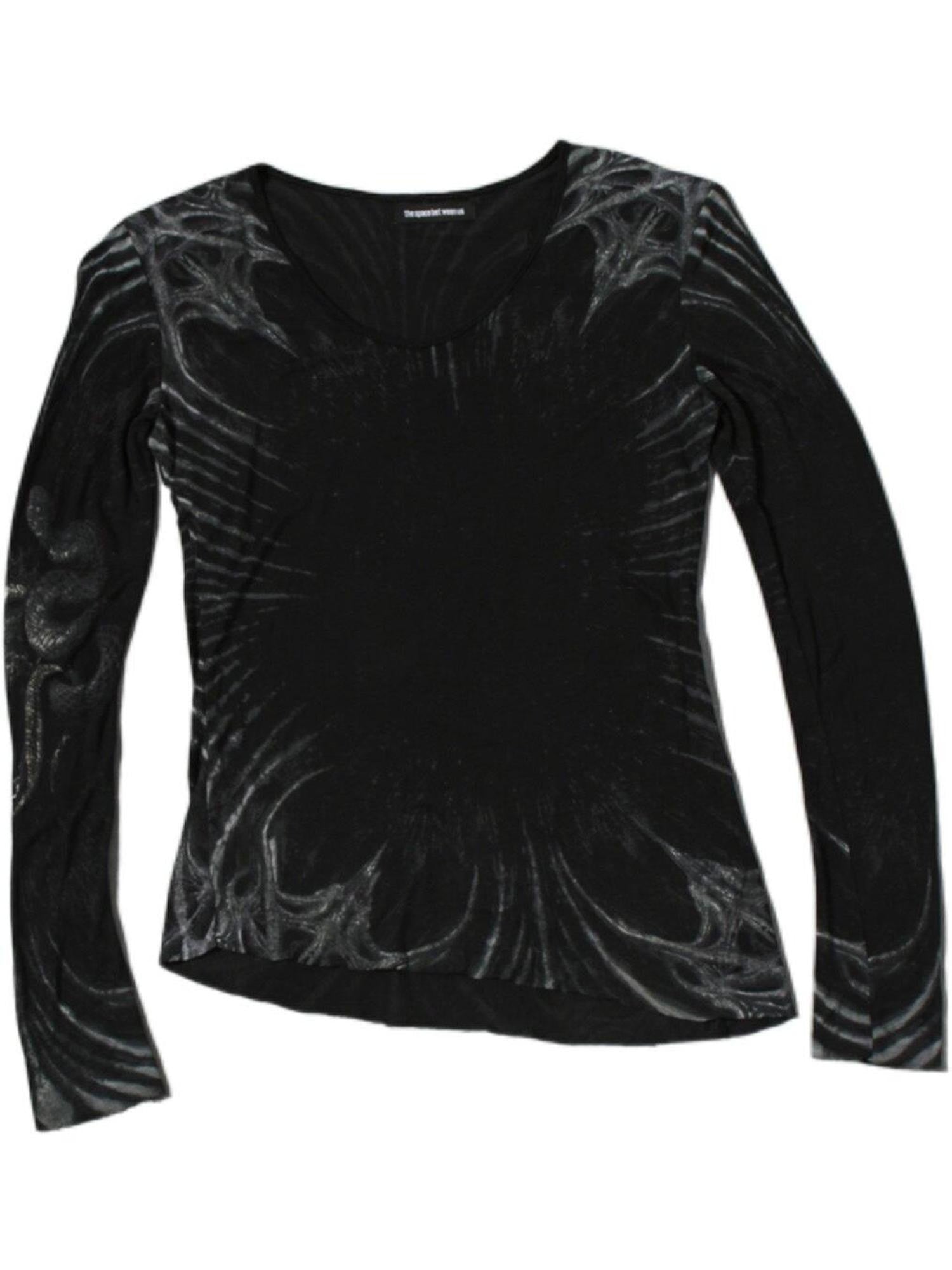The space between Us Dark Totem Slim Fit Asymmetric Women's Tencel Cotton Long Sleeve T-shirts