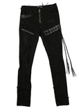 The_space_between_Us_Hunting_Studded_Spliced_Leather_Zipper_Drawstring_Tie_Women's_Cotton_Skinny_Pants_976303024527_MISSTT