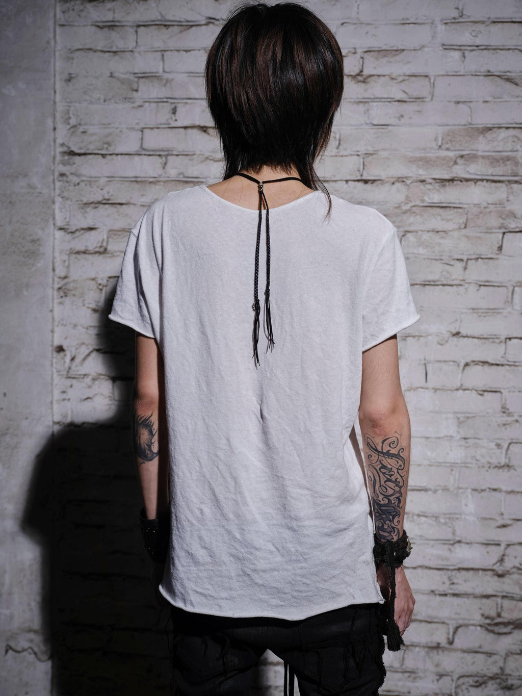 The space between Us Visual Kei Dark Rock Subculture Slim V-neck Women's Short Sleeve T-shirts