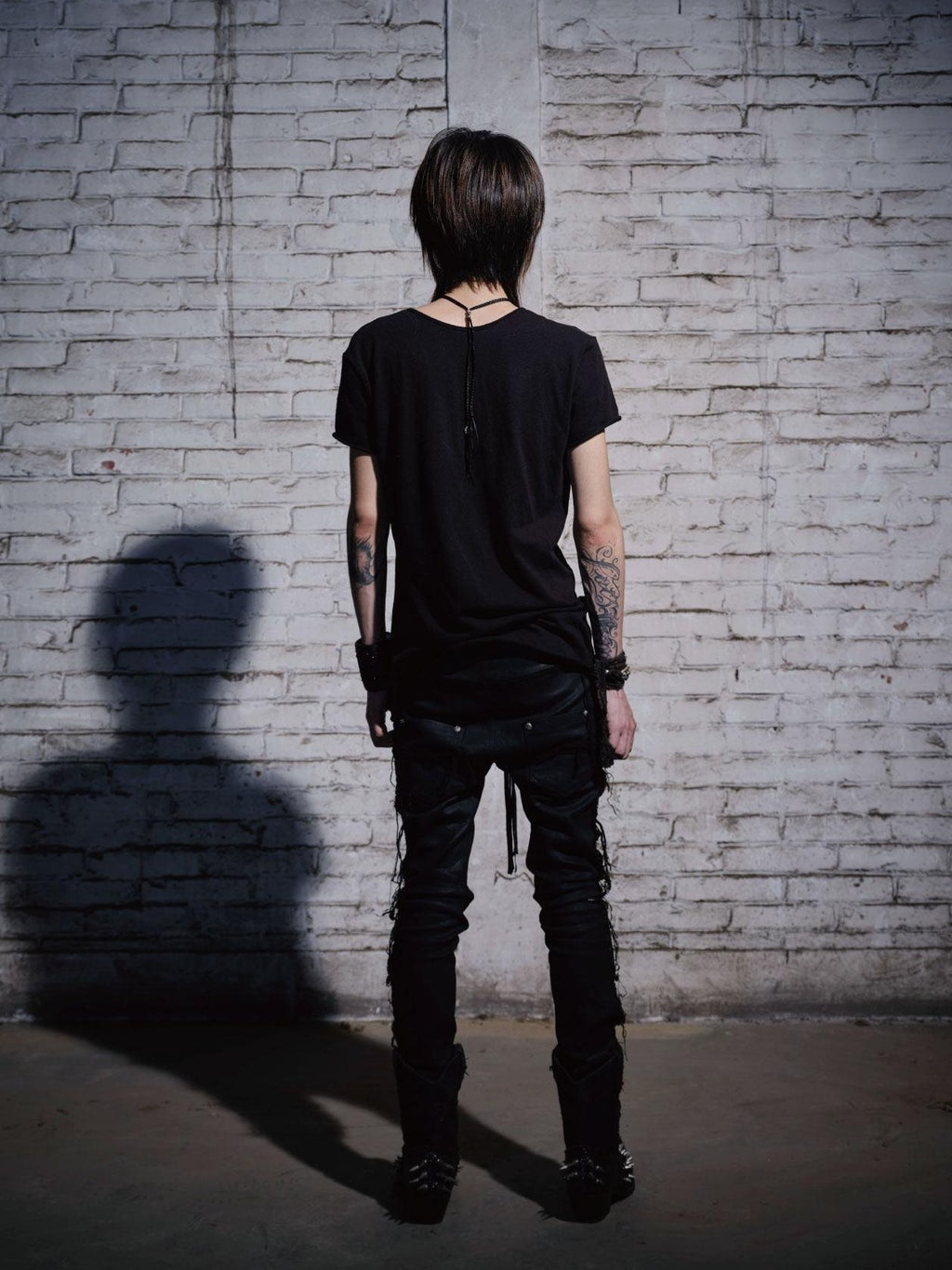 The space between Us Visual Kei Dark Rock Subculture Slim V-neck Women's Short Sleeve T-shirts