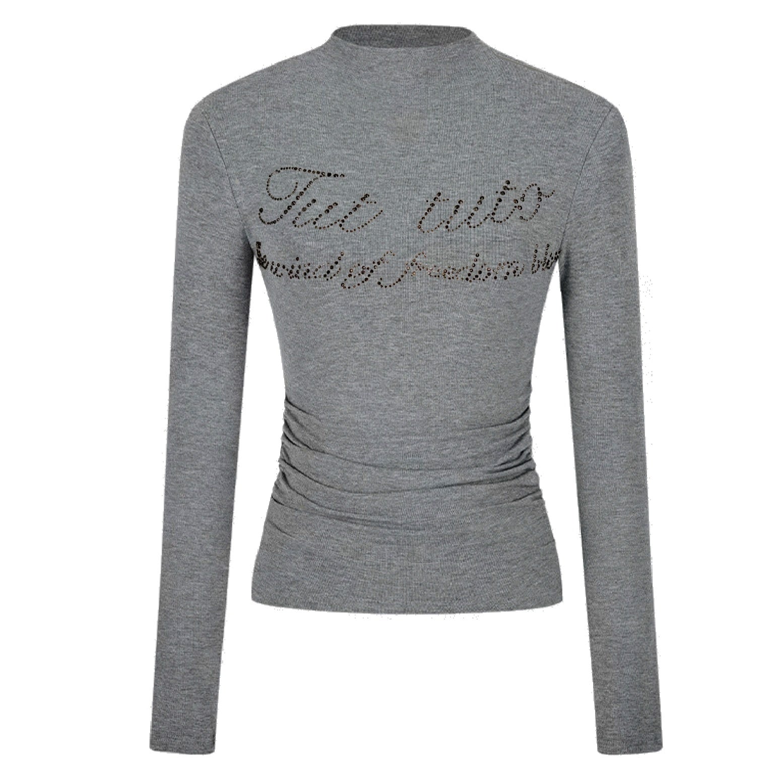 Tut_tuto_Cropped_Letter_Print_Rhinestone_Half_Turtleneck_Women's_Long_Sleeve_T-shirts_843761779146_MISSTT