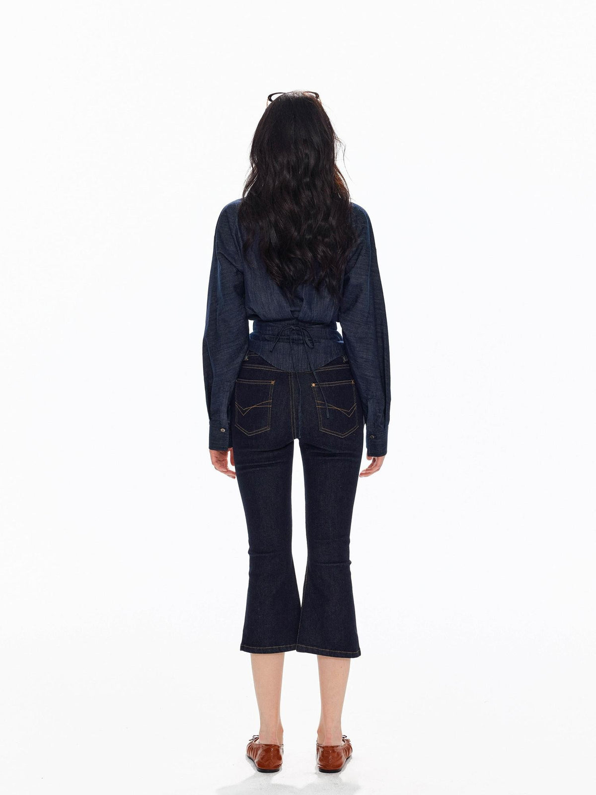 Tut tuto Low Rise Side Button Slim Fit Cotton Women's Cropped Jeans