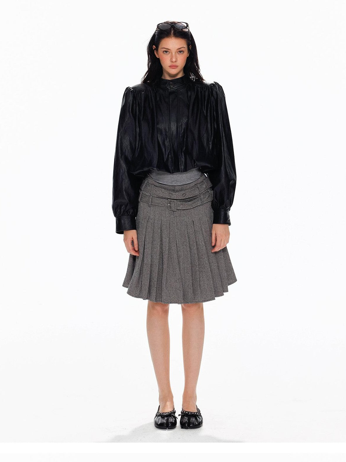 Tut tuto Pleated Lace Up Lyocell Women's Midi Skirts
