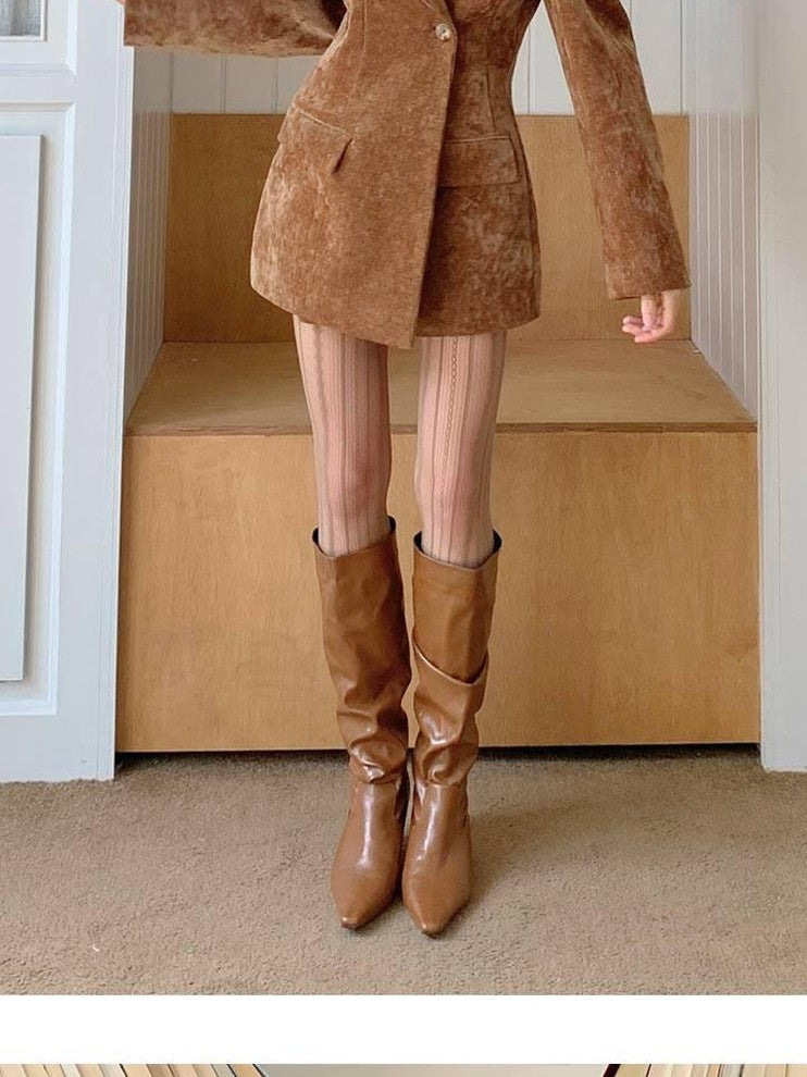 Tut tuto Siren Velvet Wide Shoulder Cinched Waist Women's Polyester Blazers