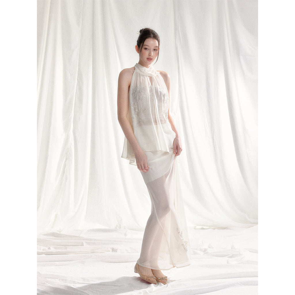 Tut_tuto_White_Yellow_Beaded_Halter_Lace_Women's_Chiffon_Casual_Top_&_Pants_Sets_1045952572820_MISSTT
