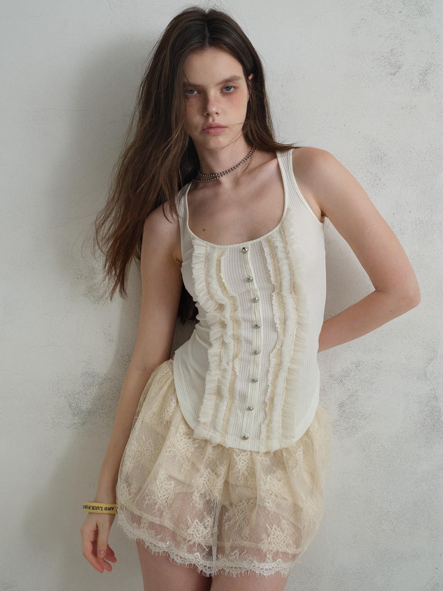 UNIVERSE Ballet Sheer Jacquard Lace Victorian Women's Polyester Skorts