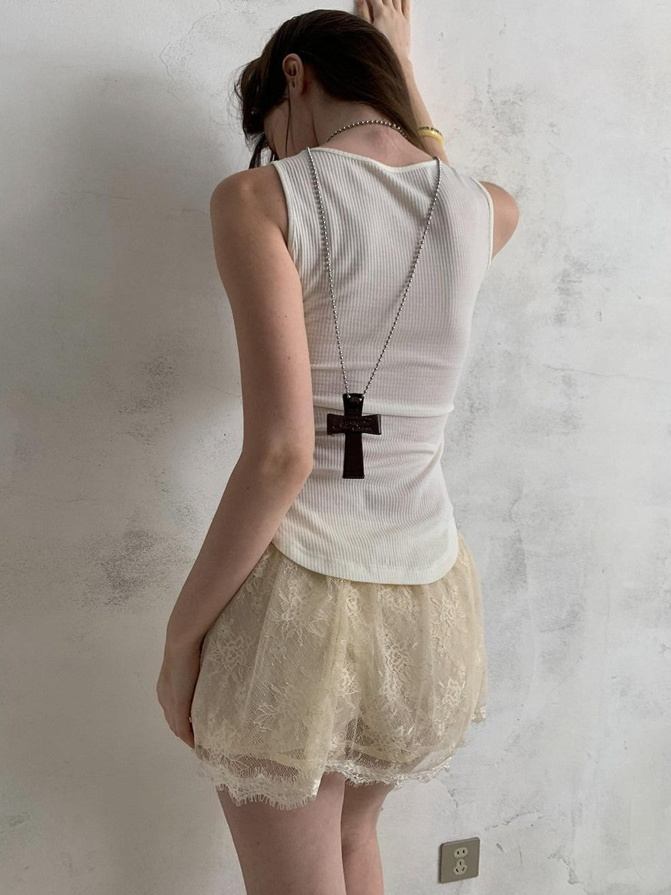 UNIVERSE Ballet Sheer Jacquard Lace Victorian Women's Polyester Skorts