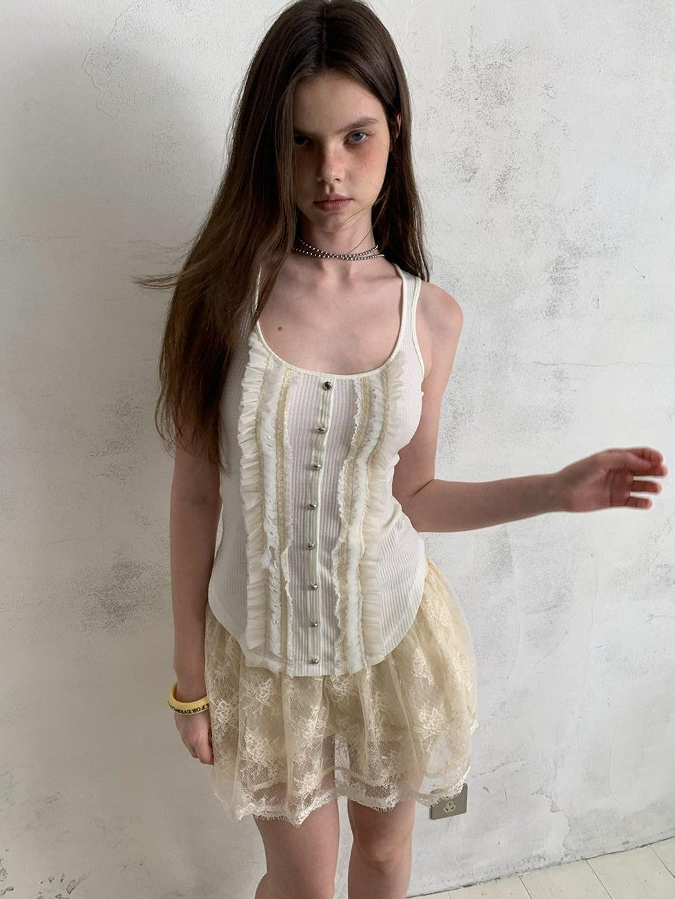UNIVERSE Ballet Sheer Jacquard Lace Victorian Women's Polyester Skorts