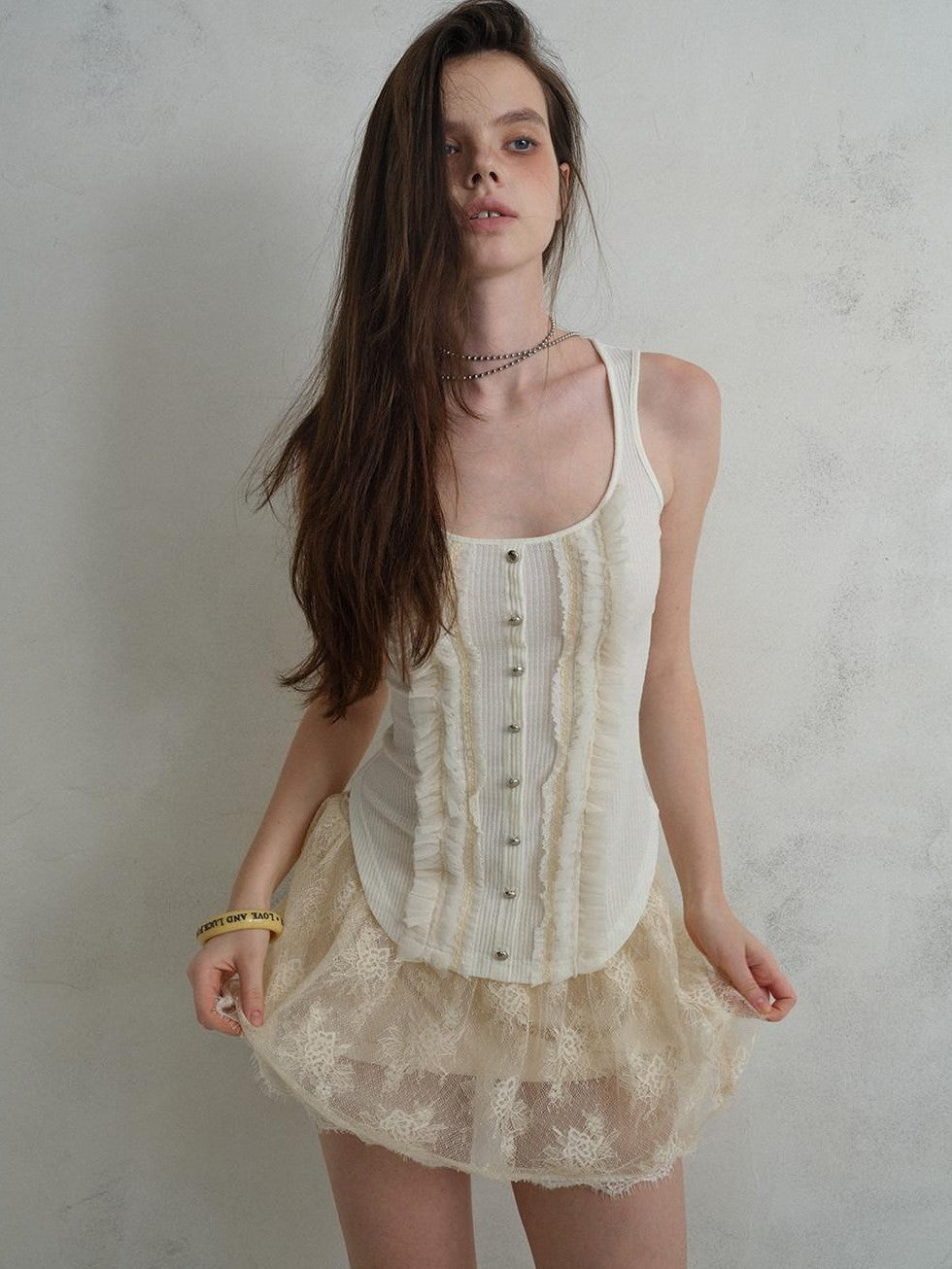 UNIVERSE Ballet Sheer Jacquard Lace Victorian Women's Polyester Skorts