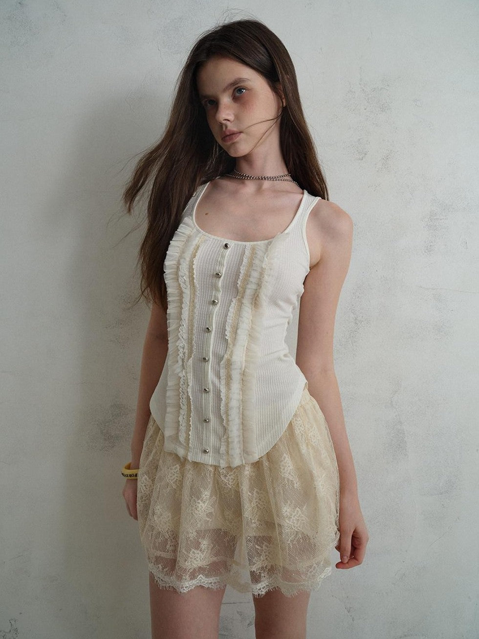 UNIVERSE Ballet Sheer Jacquard Lace Victorian Women's Polyester Skorts