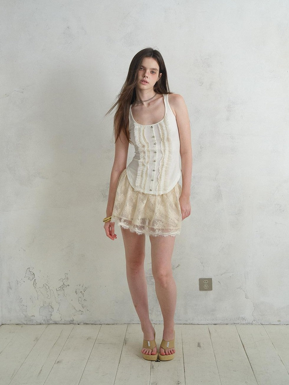UNIVERSE Ballet Sheer Jacquard Lace Victorian Women's Polyester Skorts